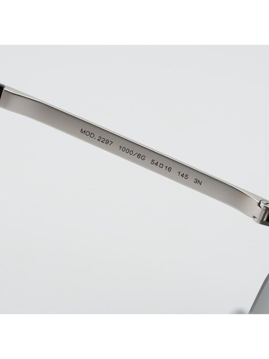 Versace VE2297 1000/6G Sunglasses Silver Rectangle Frame, Light Grey Lenses main image 8